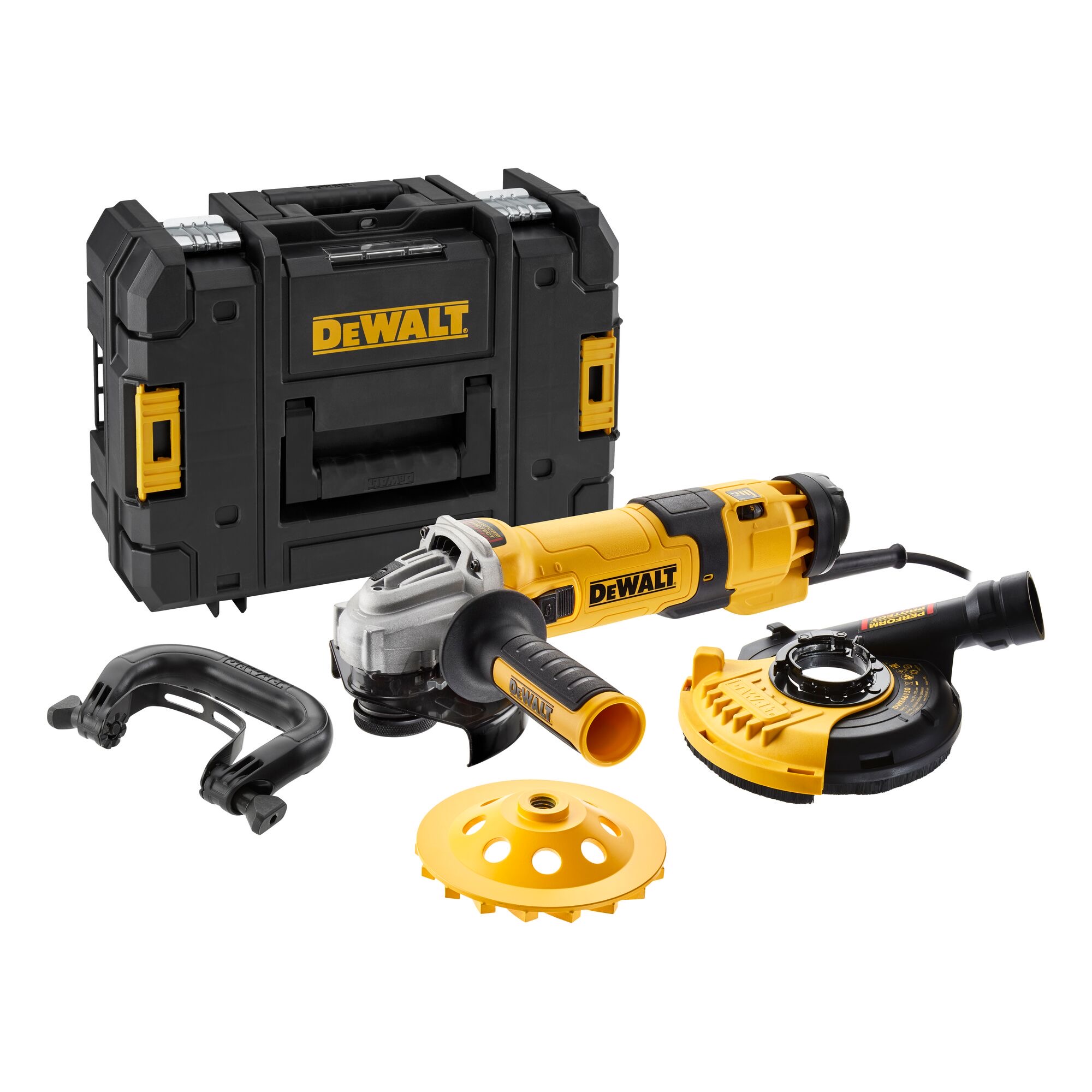 Polizor DeWalt 1500 W cu set de curățare beton